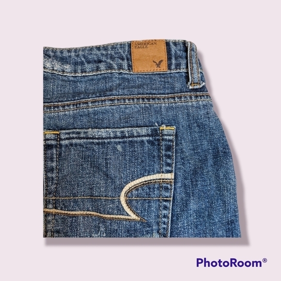 AMERICAN EAGLE Distressed Denim Mini Skirt - Picture 6 of 11